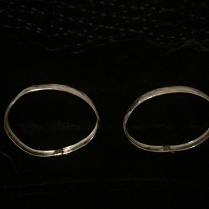 2 sterling silver flex bangles
